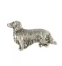 Teckel à poil dur, Chien-saucisse III  - Broche chien argentée, épingle élégante, décoration de revers de veste par la marque Art-Dog