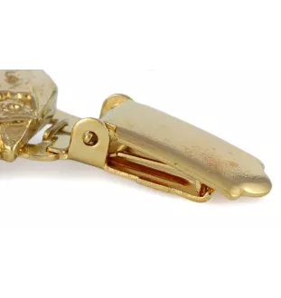 Staffordshire Bull Terrier, Staffie - broche avec pince, support doré pour numéro de départ, cadeau pour exposition de chiens de la marque Art-Dog