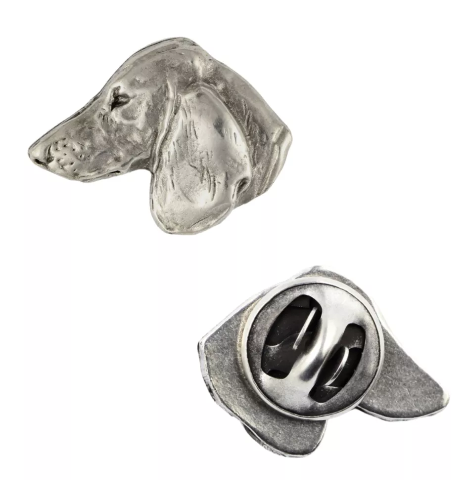 Jamnik szorstkowłosy I pin posrebrzony w pudełku Art-Dog
