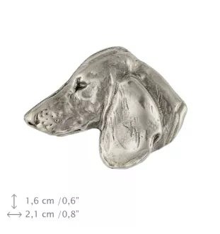 Jamnik szorstkowłosy I pin posrebrzony w pudełku Art-Dog
