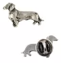 Teckel à poil dur, Chien-saucisse - Broche de chien dans un coffret cadeau, épingle élégante, épingle de revers pour la veste de la marque Art-Dog