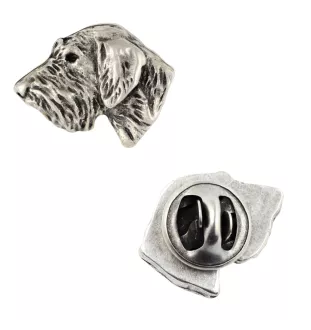 Jamnik szorstkowłosy II pin posrebrzony w pudełku Art-Dog