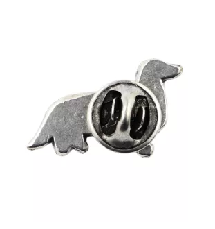 Jamnik szorstkowłosy III pin posrebrzony w pudełku Art-Dog