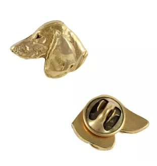 Dachshund Rauhhaar, Dackel, Teckel I - Hundebrosche in dekorativer Box, elegante vergoldete Anstecknadel, Jackenbrosche der Marke Art-Dog