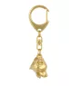 Staffordshire Bull Terrier, Staffy - keychain and necklace with a dog in a box, high-quality gold-plated product, Art-Dog brand
