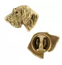 Dachshund Wire-haired, Wiener dog, Badger dog II - Dog brooch in decorative box, elegant gold-plated pin, Art-Dog brand jacket pin