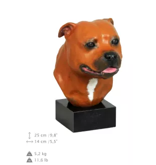 Staffordshire Bull Terrier, Staffy I - painted figurine, statue, figure, made by the artist, brand Art-Dog