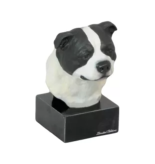 Staffordshire Bull Terrier, Staffordshire Bullterrier - bemalte Figur, Statue, Skulptur, vom Künstler hergestellt, Marke Art-Dog