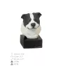 Staffordshire Bull Terrier, Staffordshire Bullterrier - bemalte Figur, Statue, Skulptur, vom Künstler hergestellt, Marke Art-Dog