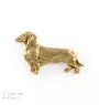 Dachshund Wire-haired, Wiener dog, Badger dog - gold-plated pin brooch, elegant dog ornament, unique pin by Art-Dog brand
