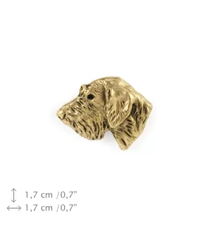 Dachshund Rauhhaar, Dackel, Teckel II - Vergoldete Brosche, eleganter Hundeschmuck, einzigartige Brosche der Marke Art-Dog
