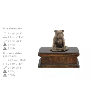Staffordshire Bull Terrier drewniana niska urna Art-Dog