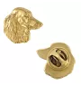 Dachshund Wire-haired, Wiener dog, Badger dog V - gold-plated pin brooch, elegant dog ornament, unique pin by Art-Dog brand