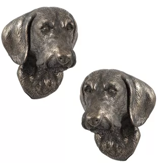 Teckel à poil dur, Chien-saucisse III - Statue de chien, buste suspendu, décoration unique pour les amoureux des chiens par la marque Art-Dog