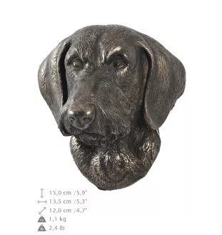 Teckel à poil dur, Chien-saucisse III - Statue de chien, buste suspendu, décoration unique pour les amoureux des chiens par la marque Art-Dog