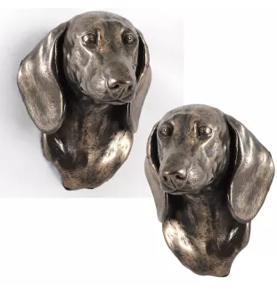 Dachshund Wire-haired, Wiener dog, Badger dog II - Dog statue, hanging bust, unique decoration for dog lover by Art-Dog brand
