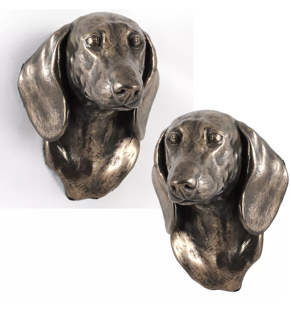 Dachshund Wire-haired, Wiener dog, Badger dog II - Dog statue, hanging bust, unique decoration for dog lover by Art-Dog brand