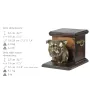 Staffordshire Bull Terrier, Staffy - urn for dog ashes with a statuette, elegant urn for a dog, unique urn with a bust of a dog by Art-Dog brand