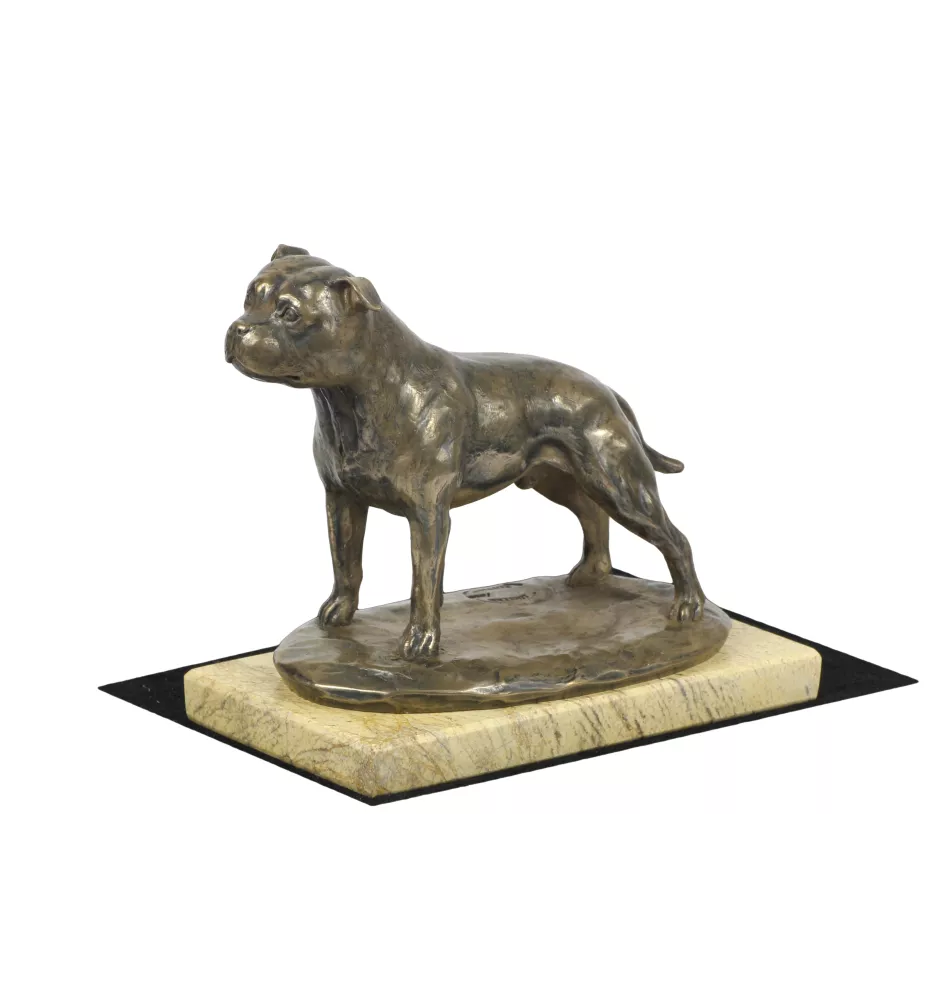 Staffordshire Bull Terrier, Staffordshire Bullterrier III - Hundestatue, Hundesilhouettefigur, Trophäe für die Hundeausstellung der Marke Art-Dog