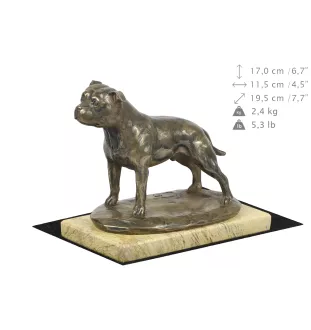 Staffordshire Bull Terrier, Staffordshire Bullterrier III - Hundestatue, Hundesilhouettefigur, Trophäe für die Hundeausstellung der Marke Art-Dog