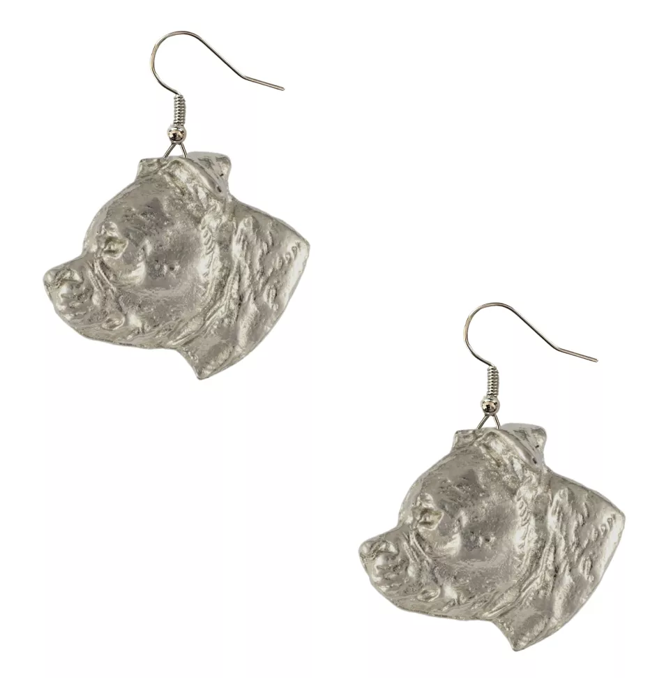 Staffordshire Bull Terrier, Staffy - hanging earrings with dogs, charming jewelry for a dog mom, a gift for a girl from the Art-Dog brand