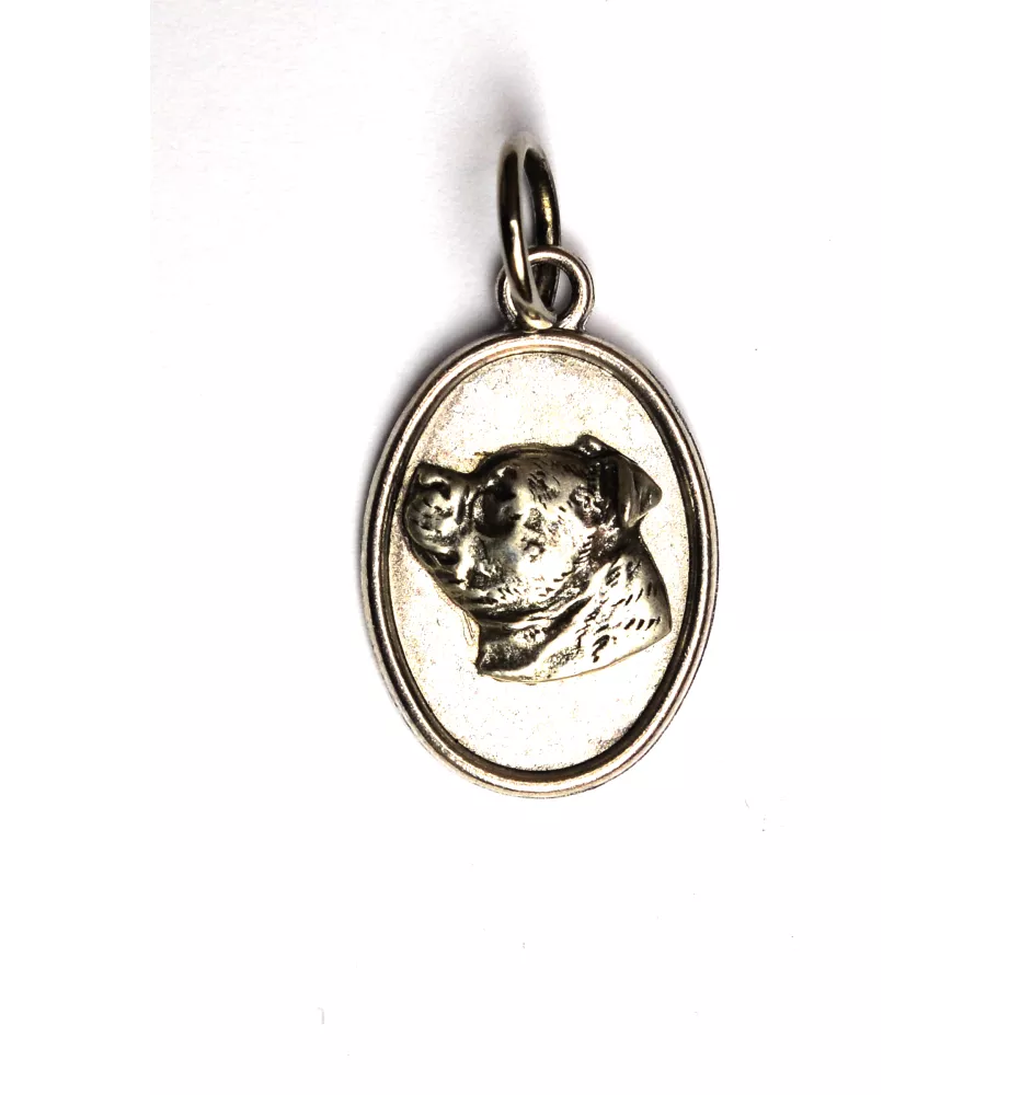 Staffordshire Bull Terrier, Staffordshire Bullterrier - Halskette mit Hund, Anhänger für Hundemama, einzigartiger Schmuck der Marke Art-Dog