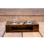 Staffordshire Bull Terrier drewniany stojak na miski Art-Dog