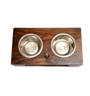 Staffordshire Bull Terrier drewniany stojak na miski Art-Dog