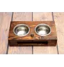 Staffordshire Bull Terrier drewniany stojak na miski Art-Dog