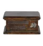 Dachshund Wire-haired, Wiener dog, Badger dog IV - wooden urn for dog ashes, personalized urn with engraving, small urn for dog ashes from the Art-Dog brand