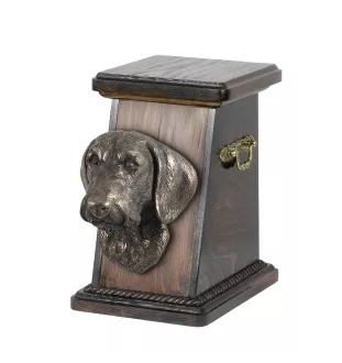 Teckel à poil dur, Chien-saucisse - urne pour les cendres d'un chien, une urne élégante avec une statuette, une urne commémorative avec un buste de chien de la marque Art-Dog