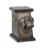 Dachshund Wire-haired, Wiener dog, Badger dog - urn for dog ashes, elegant urn with a statue, commemorative urn with a bust of a dog by Art-Dog brand