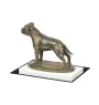 Staffordshire Bull Terrier, Staffordshire Bullterrier III - Hundestatue, Figur auf weißem Sockel, Trophäe für die Art-Dog-Hundeaustellung.