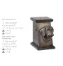 Dachshund Wire-haired, Wiener dog, Badger dog - urn for dog ashes, elegant urn with a statue, commemorative urn with a bust of a dog by Art-Dog brand