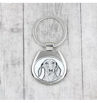 Dachshund Rauhhaar, Dackel, Teckel - Schlüsselanhänger mit Hund, Anhänger mit Aufdruck, personalisierter Anhänger der Marke Art-Dog