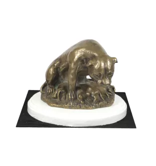 Staffordshire Bull Terrier, Staffy I - dog figurine, figure on a white base, trophy for Art-Dog dog show exhibition