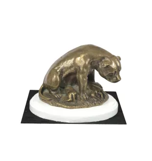 Staffordshire Bull Terrier, Staffie I - statuette de chien, figurine sur un socle blanc, trophée pour exposition de chiens de la marque Art-Dog