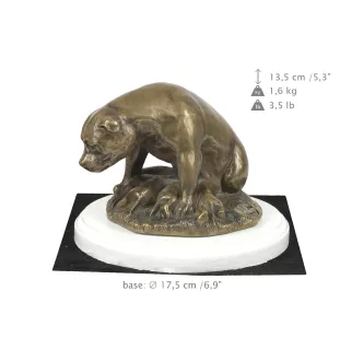 Staffordshire Bull Terrier, Staffie I - statuette de chien, figurine sur un socle blanc, trophée pour exposition de chiens de la marque Art-Dog
