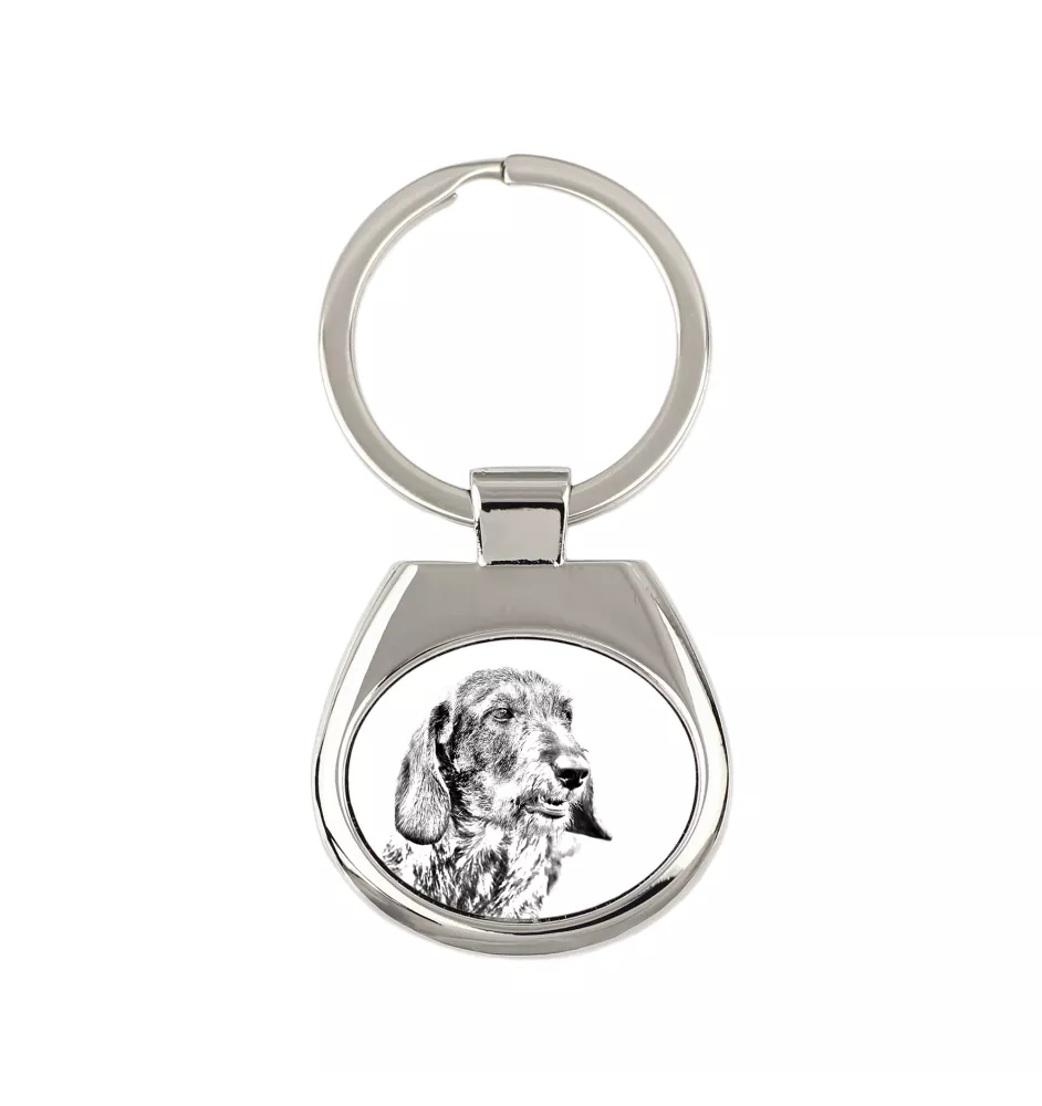 Dachshund Rauhhaar, Dackel, Teckel I - Schlüsselanhänger mit Hund, Anhänger mit Aufdruck, personalisierter Anhänger der Marke Art-Dog
