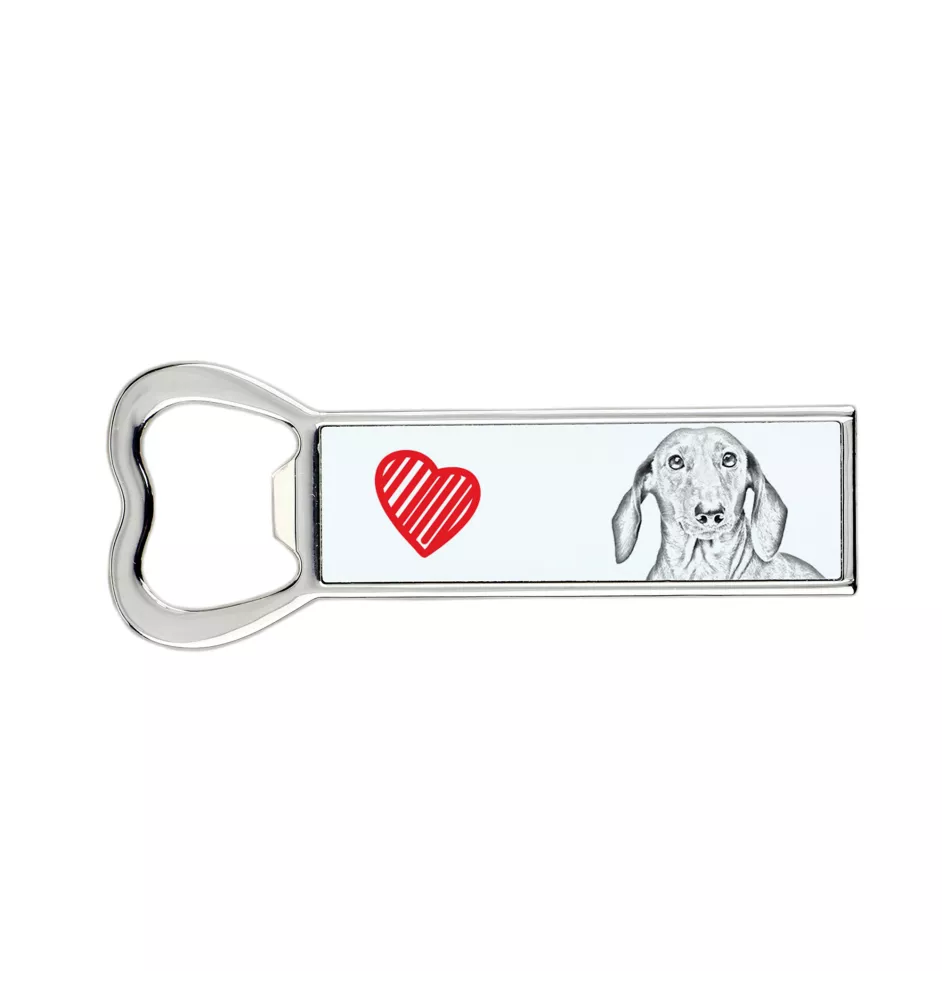 Teckel à poil dur, Chien-saucisse - ouvre-bouteille avec chien, ouvre-bouteille personnalisé pour réfrigérateur, cadeau unique pour homme de la marque Art-Dog