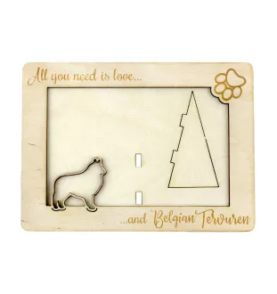 Tervueren Owczarek belgijski ramka na zdjęcie ze sklejki Art-Dog