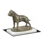 Staffordshire Bull Terrier, Staffordshire Bullterrier III - Hundestatue, Figur auf weißem Marmor, Trophäe für die Art-Dog-Hundeaustellung