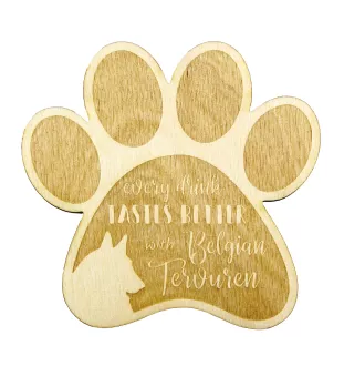 Tervueren Belgischer Schäferhund - Tasse Untersetzer, graviert Untersetzer mit Hund, Geschenk für Hundeliebhaber von Art-Dog Marke