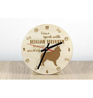 Tervueren Belgischer Schäferhund - Uhr mit Hund, Holzuhr mit Gravur, personalisierte Uhr von Art-Dog