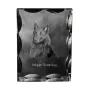 Tervueren Belgian Shepherd Dog, Tervueren Belgian Sheepdog - crystal with a picture of a dog, glass statuette with a picture, unique frame with a picture from Art-Dog brand