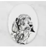 Dachshund Rauhhaar, Dackel, Teckel I - Gedenktafel mit einem Foto eines Hundes, Grabplatte mit Druck, personalisierte ovale Platte der Marke Art-Dog