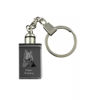 Tervueren Owczarek belgijski brelok kryształowy z psem Art-Dog