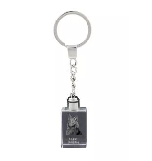 Tervueren Belgischer Schäferhund - Schlüsselanhänger aus Kristall mit Hundefoto, beleuchteter Schlüsselanhänger, einzigartiges Geschenk der Marke Art-Dog