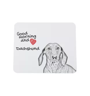 Dachshund Wire-haired, Wiener dog, Badger dog - mouse pad with print, personalized dog-themed mouse pad, unique gadget for an office worker by Art-Dog brand