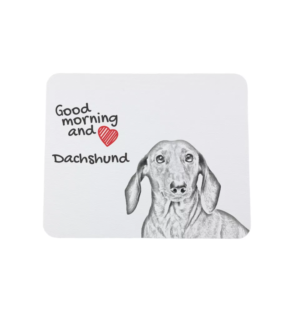 Dachshund Rauhhaar, Dackel, Teckel - Mauspad mit Druck, personalisiertes Mauspad mit Hund, einzigartiges Gadget für Büroangestellte von Art-Dog.